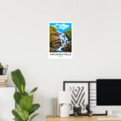 Amicalola Herfsten Georgië Reisprint Poster (Thuiskantoor)