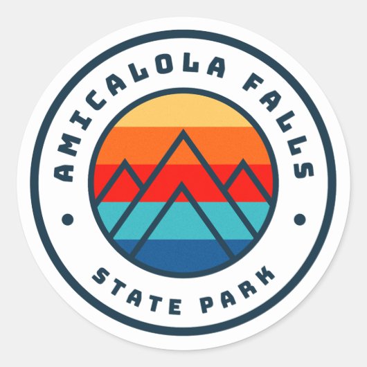 Amicalola Herfsten State Park Georgia GA Gift Ronde Sticker (Voorkant)