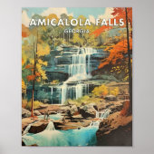 Amicalola-watervallen Georgia Poster Kunstprint, R (Voorkant)