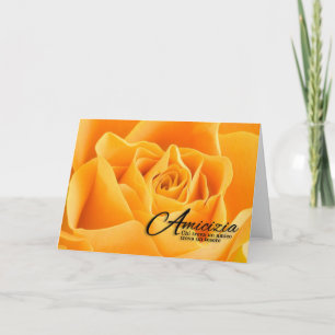 Amicizia Friendship Italiaanse Language Yellow Ros Kaart