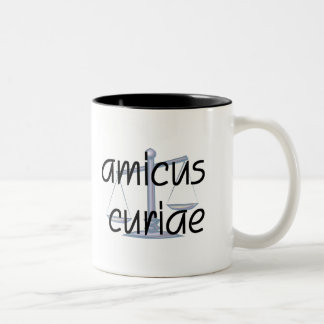 Amicus Curiae  Mok van advocaat met Latijnse zin.