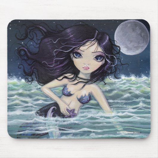 Amid the Soft Zee Mermaid Mousepad Muismat (Voorkant)