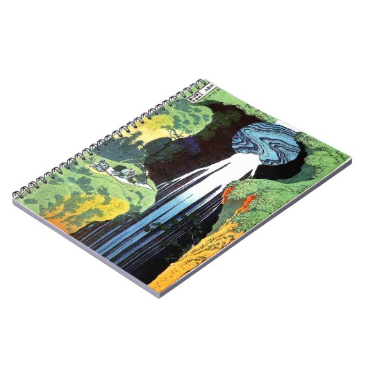 Amida Waterfall, Hokusai Japanese Fine Art Notitieboek (Linkerzijde)