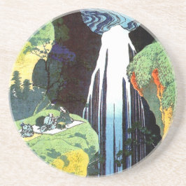 Amida Waterfall, Hokusai Japanese Fine Art Zandsteen Onderzetter