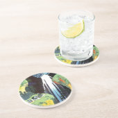 Amida Waterfall, Hokusai Japanese Fine Art Zandsteen Onderzetter (Zijkant)