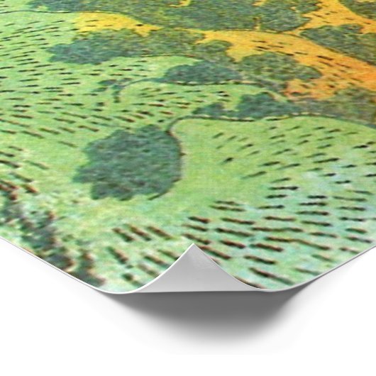 Amida Waterfall on the Kisokaido Road Poster (Hoek)