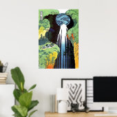 Amida Waterfall on the Kisokaido Road Poster (Thuiskantoor)