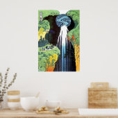 Amida Waterfall on the Kisokaido Road Poster (Keuken)