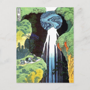 Amida Waterval op de Kisokaido Road, Hokusai Briefkaart