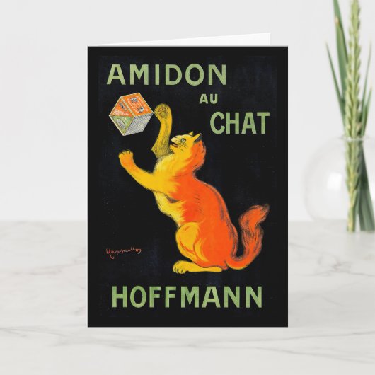 Amidon Au Chat | Leonetto Cappiello Kaart (Voorkant)