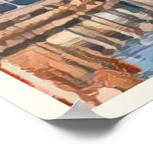 Amiens Foto van Vintage Poster (Hoek)