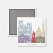 Amiens skyline poster magneet (Voorkant / Achterkant)