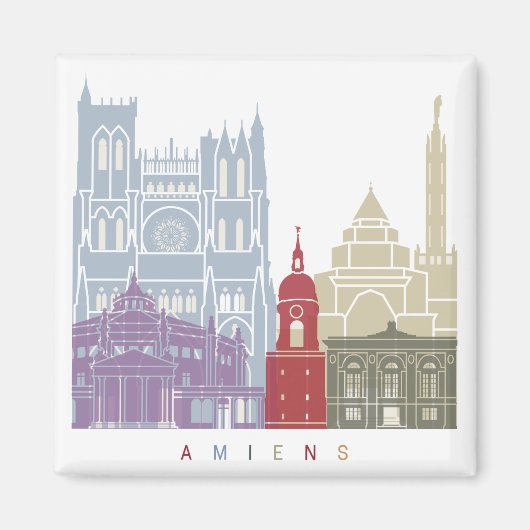 Amiens skyline poster magneet (Voorkant)