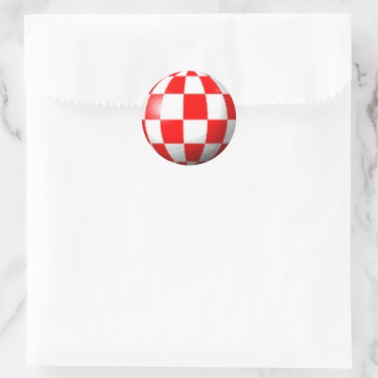 AMIGA BOING BALL RONDE STICKER (Tas)