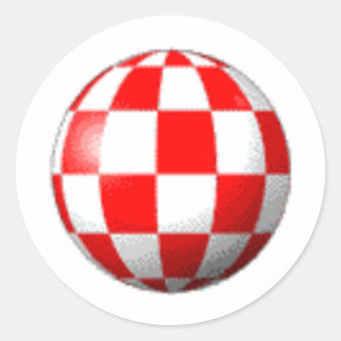AMIGA BOING BALL RONDE STICKER