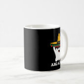 Amighost Spooky Halloween Ghost Mexicaanse Sombrer Koffiemok (Voorkant rechts)