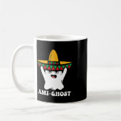 Amighost Spooky Halloween Ghost Mexicaanse Sombrer Koffiemok (Links)