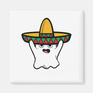 Amighost Spooky Halloween Ghost Mexicaanse Sombrer Magneet