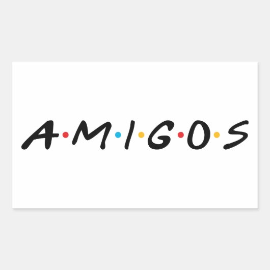 Amigos Rechthoekige Sticker (Voorkant)