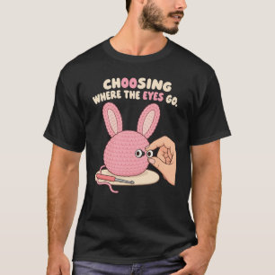 Amigurumi Haak Humor Over het Plaatsen van de Veil T-shirt