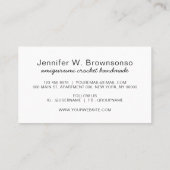 Amigurumi Handmade Yarn Knit Crochet Visitekaartje (Achterkant)