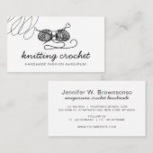 Amigurumi Handmade Yarn Knit Crochet Visitekaartje (Voorkant / Achterkant)