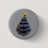 Amigurumi kerstboom ontwerp ronde button 3,2 cm (Voorkant)