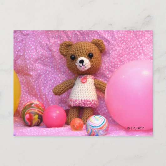 Amigurumi Teddy Bear Briefkaart (Voorkant)