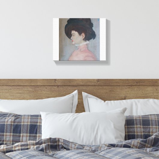 Amilia Zelfportret - Uitgerekte Canvas Print (Insitu (Slaapkamer))