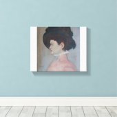Amilia Zelfportret - Uitgerekte Canvas Print (Insitu (Houten vloer))