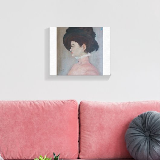 Amilia Zelfportret - Uitgerekte Canvas Print (Insitu (Woonkamer))