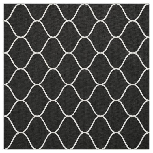Amime-patroon - Wit op zwart Stof (Swatch)