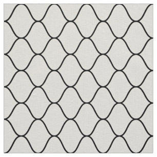 Amime Pattern - Zwart op Wit Stof