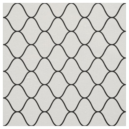 Amime Pattern - Zwart op Wit Stof (Swatch)