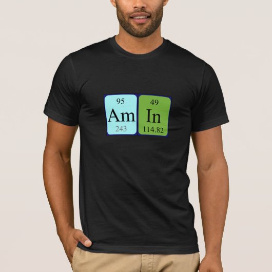 Amin periodieke lijstnaam shirt (Voorkant)
