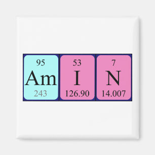 Amin periodieke tabelnaam magneet