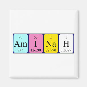 Aminah periodiek table name magnet