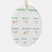 Amino Acids - Waar haal je je eiwit vandaan? Keramisch Ornament (Rechts)