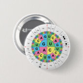 Amino-zuur basissequentietabel ronde button 5,7 cm (Voorkant /achterkant)