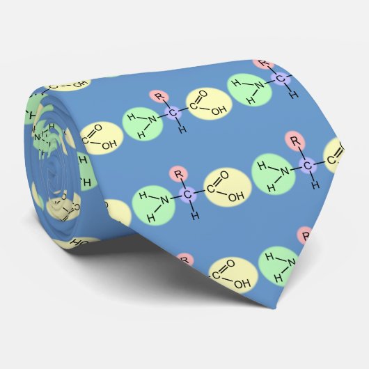 Amino-zuurdiagram Stropdas (Opgerold)