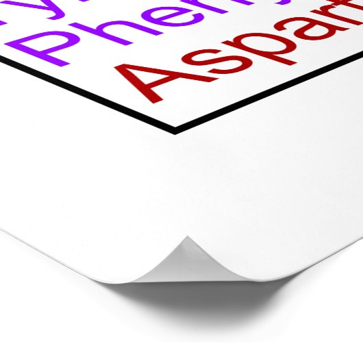 Amino-zuurstofschema Poster (Hoek)