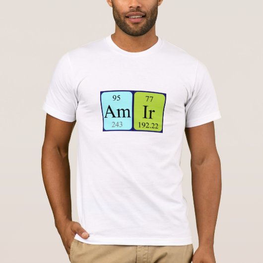 Amir periodiek table name shirt (Voorkant)
