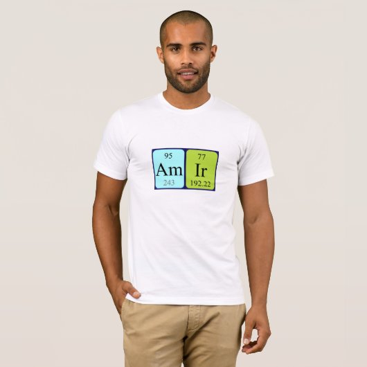 Amir periodiek table name shirt (Voorkant volledig)
