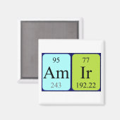 Amir periodieke table name magnet (Voorkant / Achterkant)