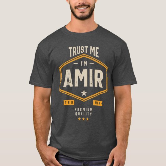 Amir Persoonlijke naam Birthday Gift T-shirt (Voorkant)
