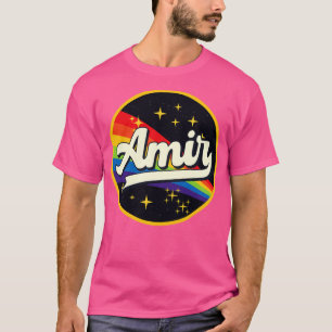 Amir regenboog in ruimte stijl t-shirt