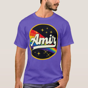 Amir regenboog in ruimte stijl t-shirt