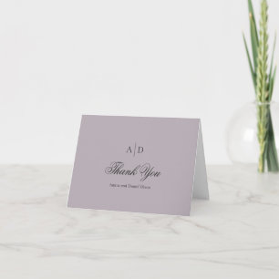 Amira Dusty Lila Elegant Wedding Bedankkaart