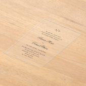 Amira Elegant Wedding Acryl Uitnodigingen (Laagn)