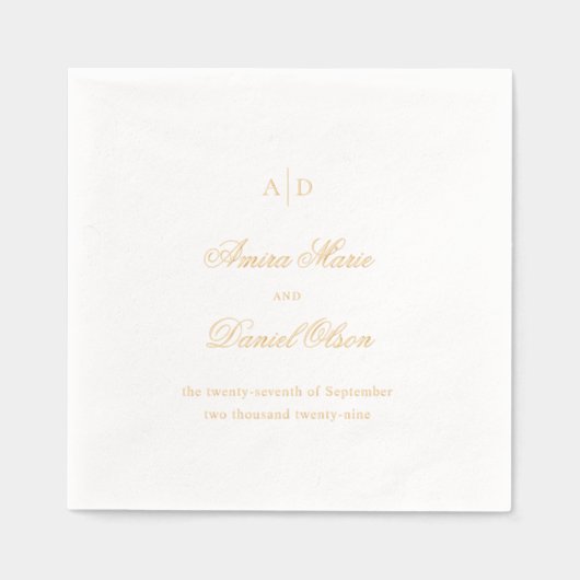 Amira Elegant Wedding Folie Servetten (Voorkant)